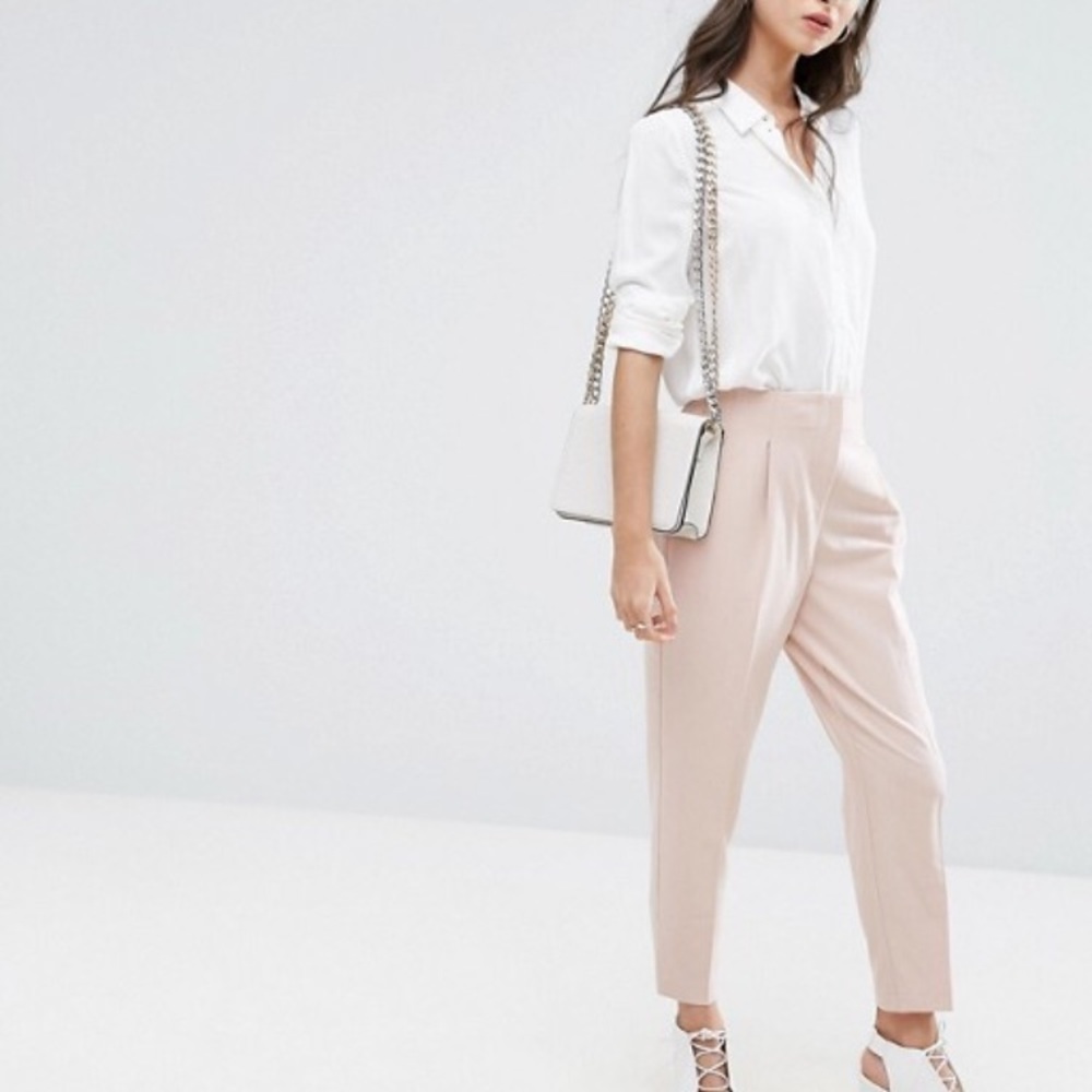 ASOS PETITE high waist cigarette pants